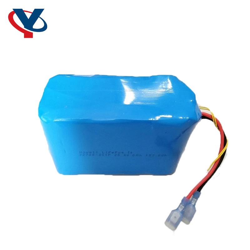 Ladattava litium -akkupakkaus aurinkoenergian LED -valaistus LIFEPO4 8S1P 25,6 V 6AH Akkupakkaus